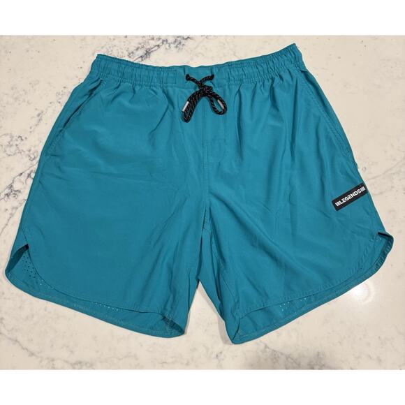 Legends Luka Shorts 7” Short Lined Large L Teal Blue Geeen - Picture 1 of 7